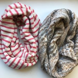 2 infinity scarfs from nordstrom